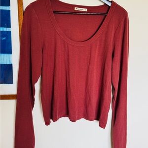 Marine Layer Terracotta Long Sleeve Top
